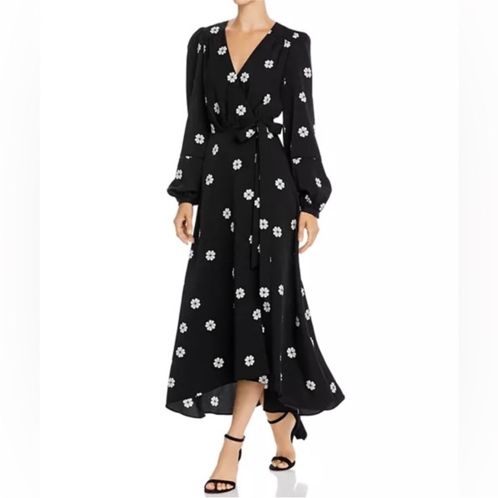 Kate Spade Clover Toss Spade-Print Wrap Dress